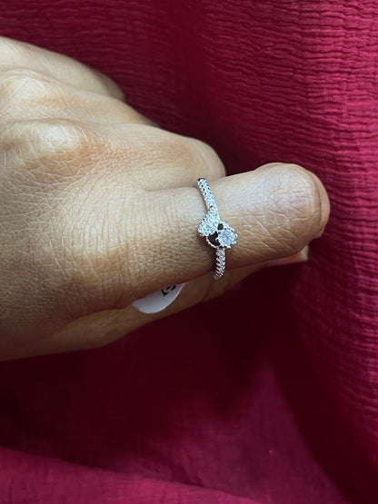 925 Silver Solitaire Ring- size 9