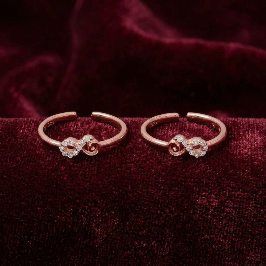 92.5 silver toe rings 
