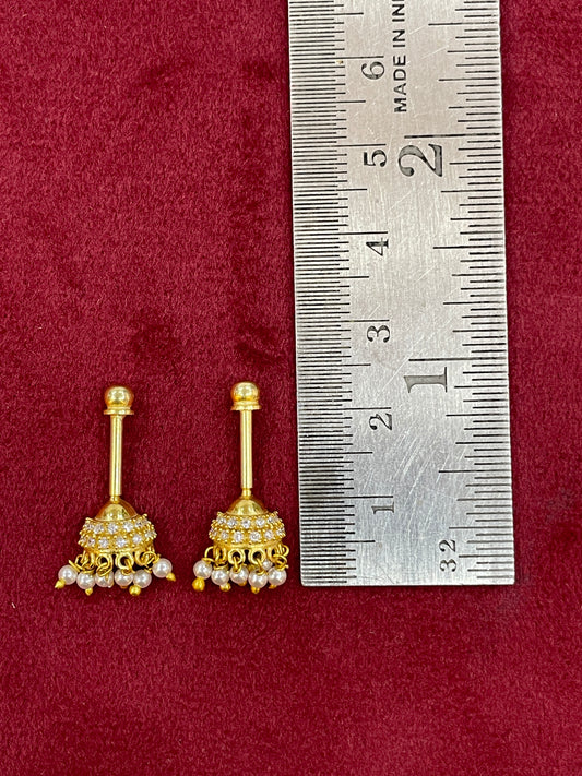 Silver stylish gold plated bugadi