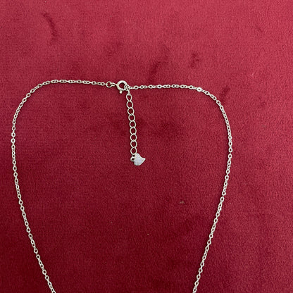 925 Silver Scalloped MOP Pendant Chain for Women