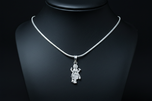 92.5 Silver Narayana Pendant for Men & Women | Vishnu Murthy Sacred Design | Spiritual Jewellery