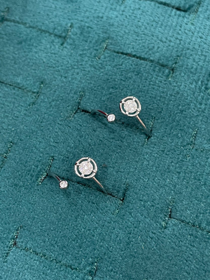 92.5 Sterling Silver Circular Toe Rings for Women | Minimal Elegant Design