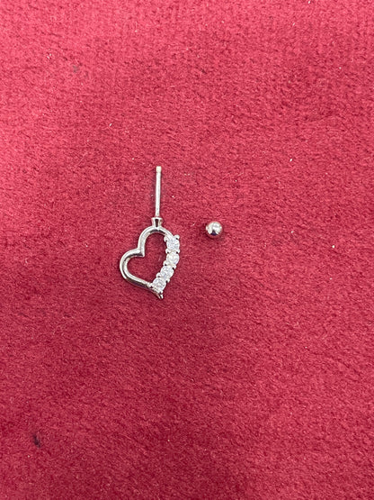 Heart shaped drop earrings