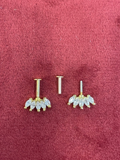 92.5 Silver Five Leaf Bugadi | Classic Floral Design | Jewellery