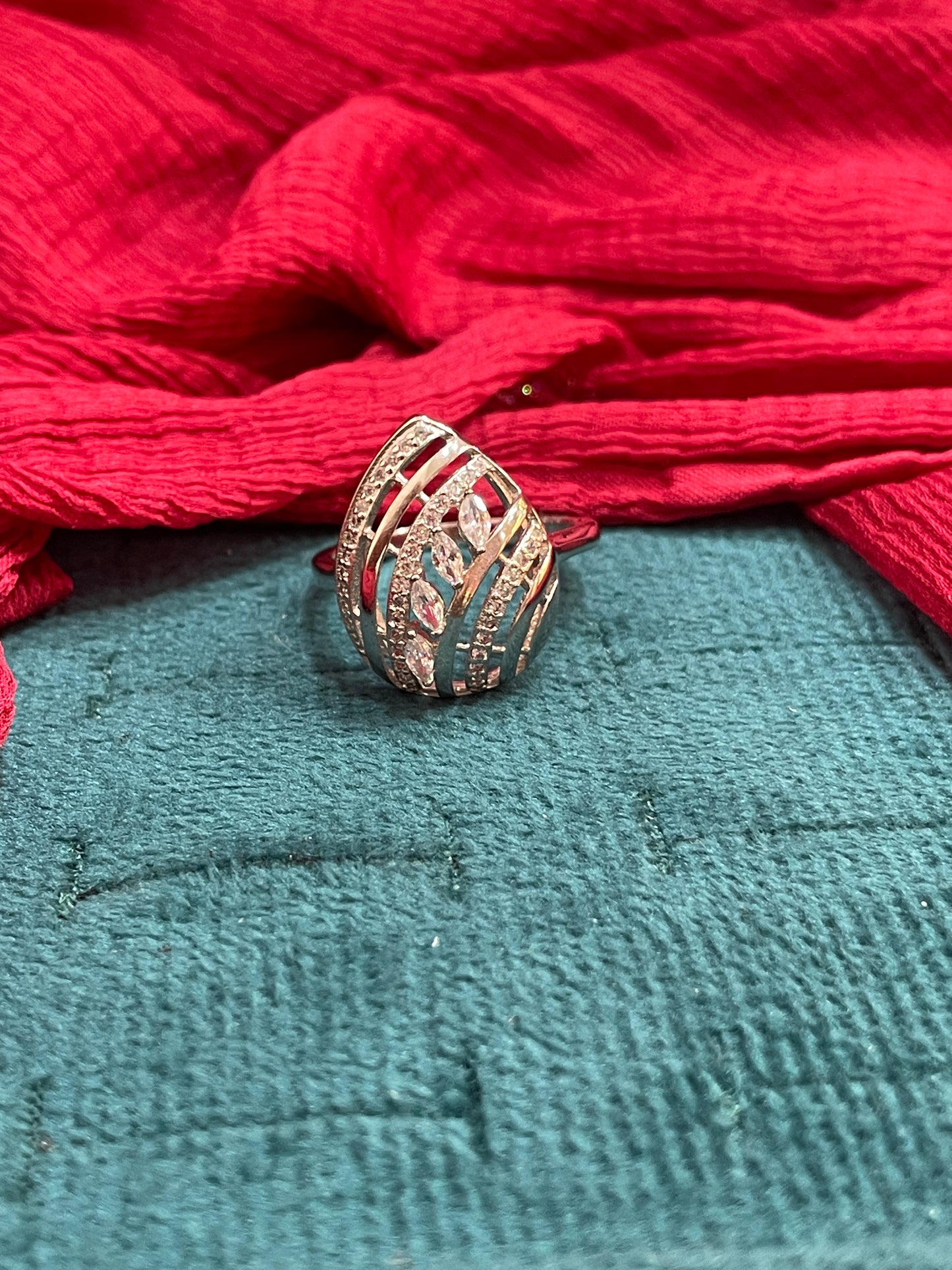 92.5 Silver Stylish Classy Ring for Women Size 18 | Elegant Premium Design | Modern Jewellery