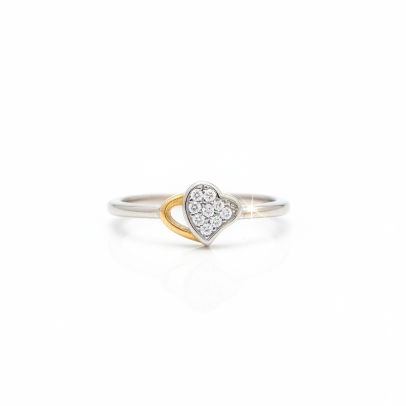 92.5 Silver Heart Ring for Women Size 12 | Stylish Romantic Form | Elegant Gift Jewellery