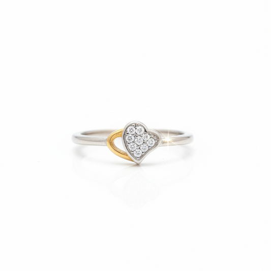 92.5 Silver Heart Ring for Women Size 12 | Stylish Romantic Form | Elegant Gift Jewellery