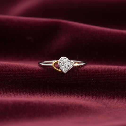 92.5 Silver Heart Ring for Women Size 12 | Stylish Romantic Form | Elegant Gift Jewellery