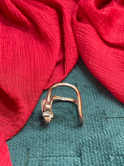 92.5 Silver Vanki Ring for Women Size 10 | Stylish Traditional Design | Elegant Jewellery