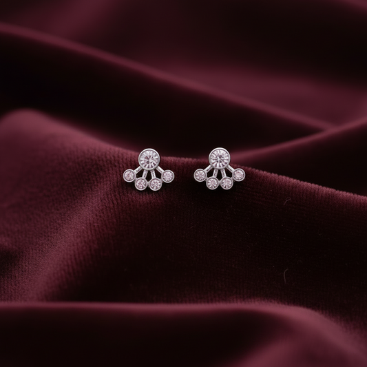 92.5 Silver Second Studs | Stylish Minimal Design | Elegant Jewellery