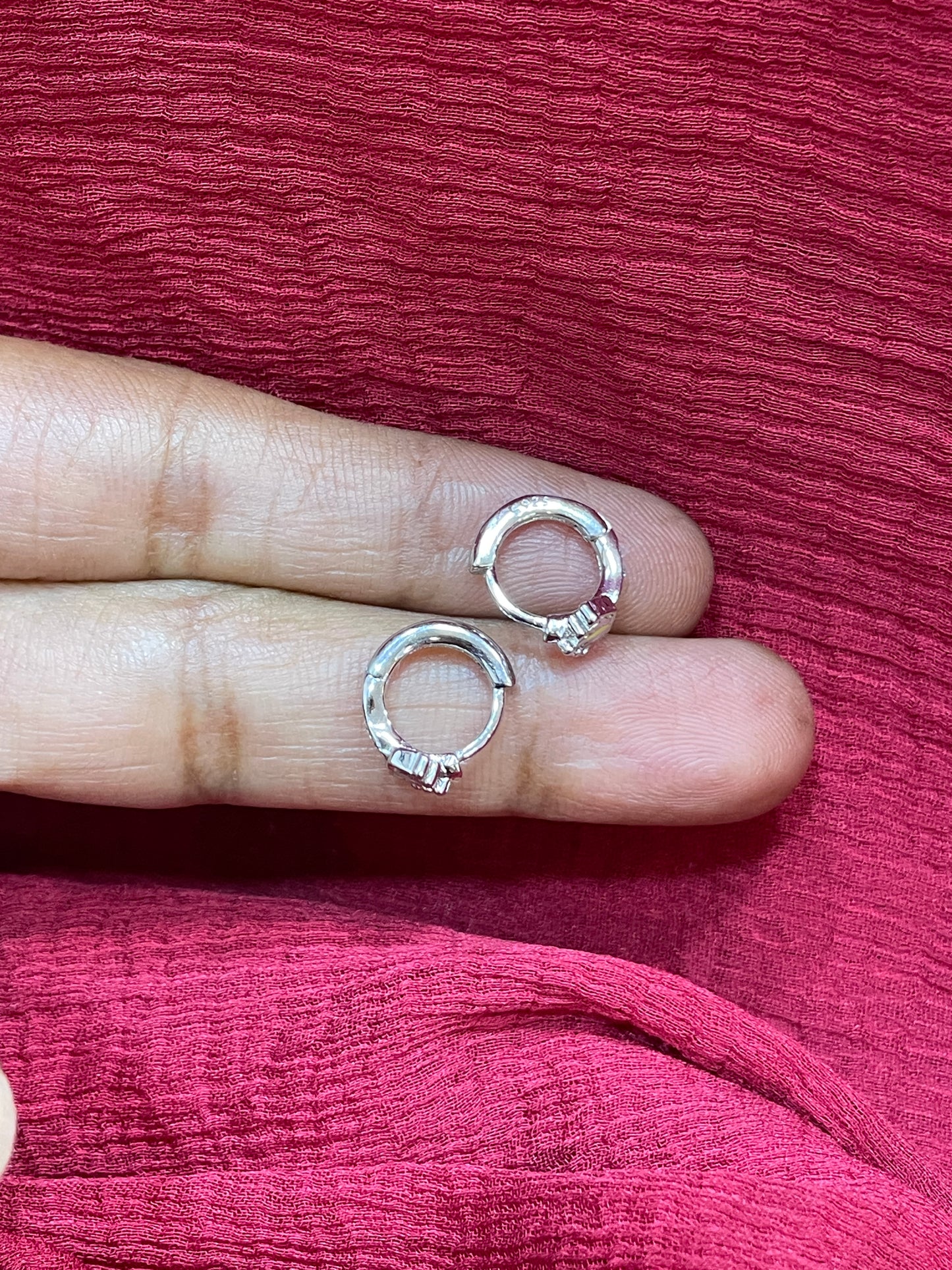 925 Silver Crown Hoops