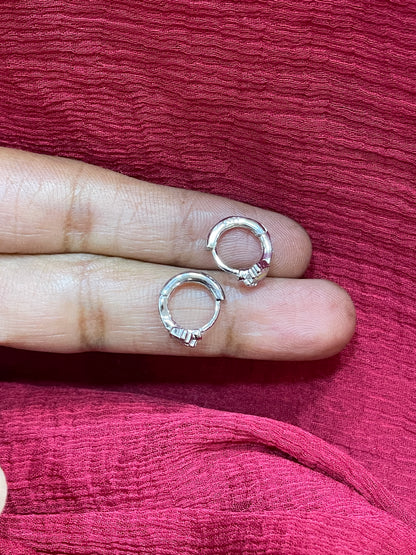 925 Silver Crown Hoops