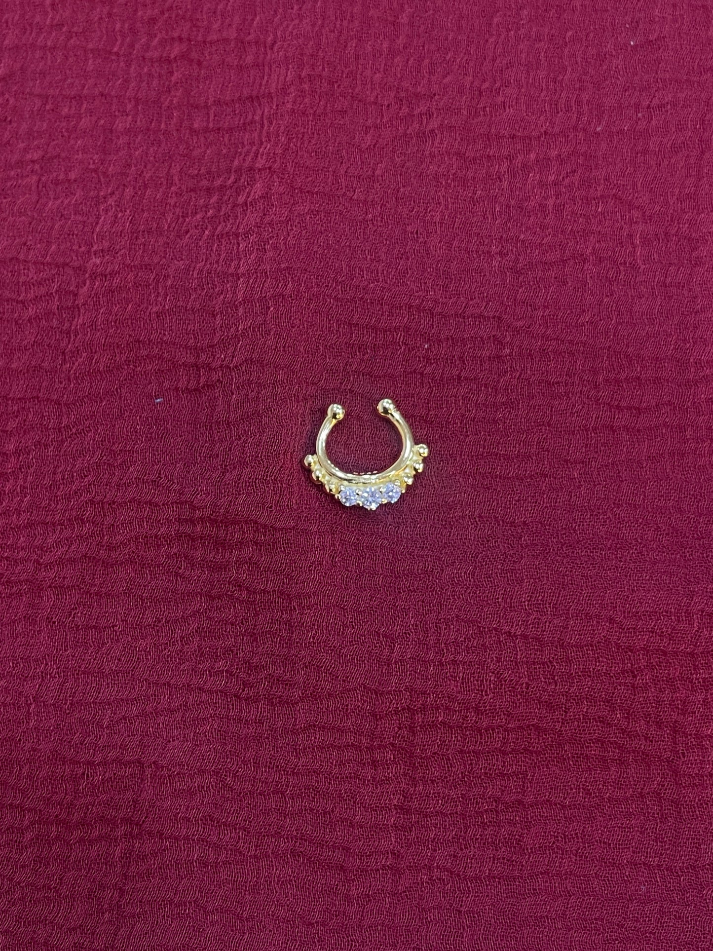 92.5 Silver Gold Plated Graceful Septum