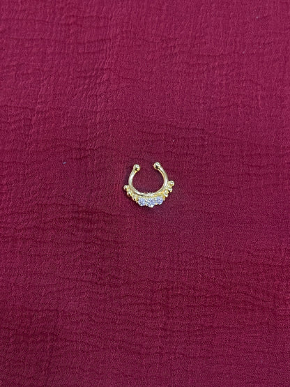 92.5 Silver Gold Plated Graceful Septum