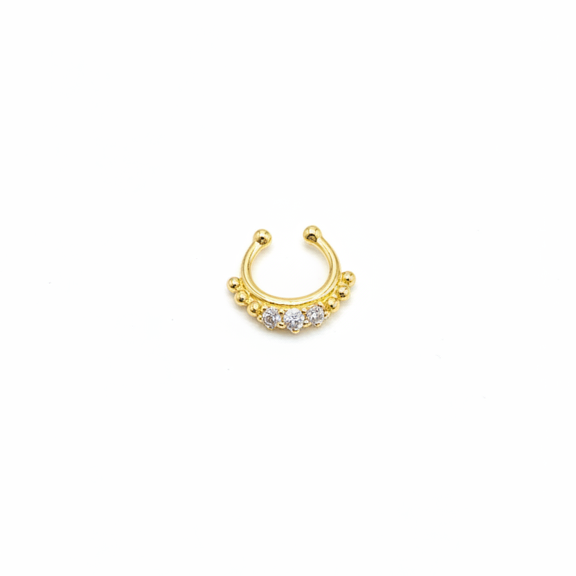 92.5 Silver Gold Plated Graceful Septum