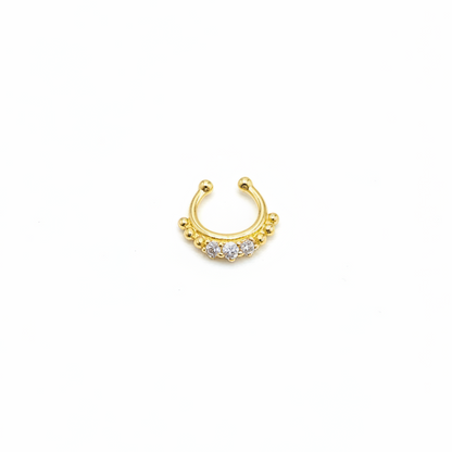 92.5 Silver Gold Plated Graceful Septum