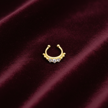 92.5 Silver Gold Plated Graceful Septum