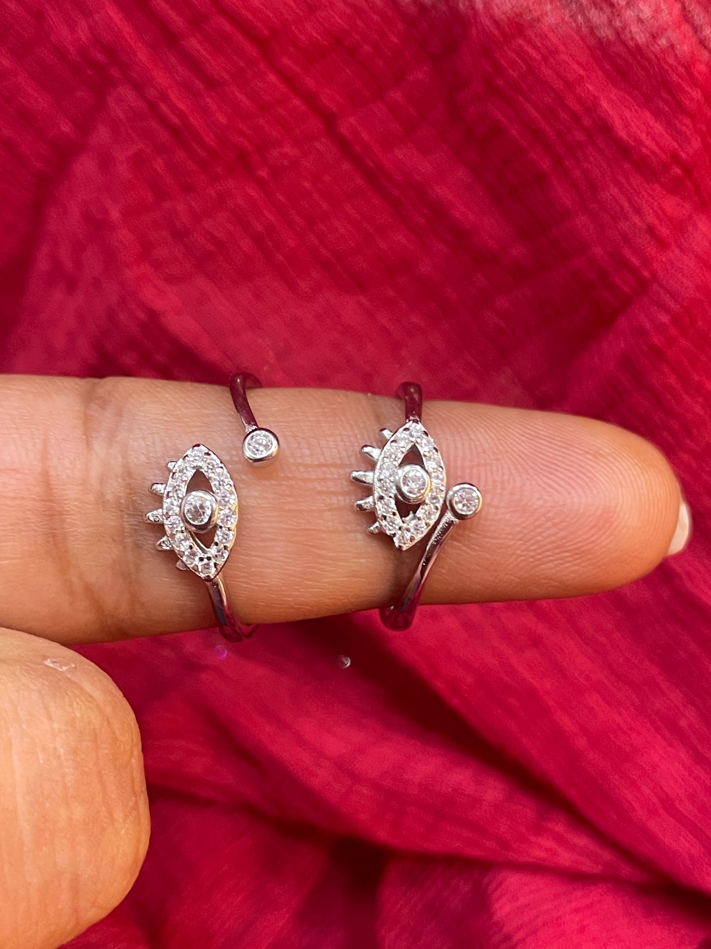 925 Silver Evil Eye Toerings