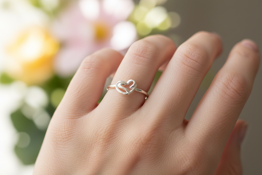 92.5 Silver Simple Heart Ring for Women Size 13 | Stylish Minimal Love Design | Elegant Jewellery