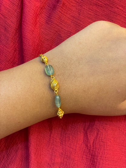 92.5 Silver Gold Plated Bracelet for Women 7 Inches | Classy Elegant Jewellery