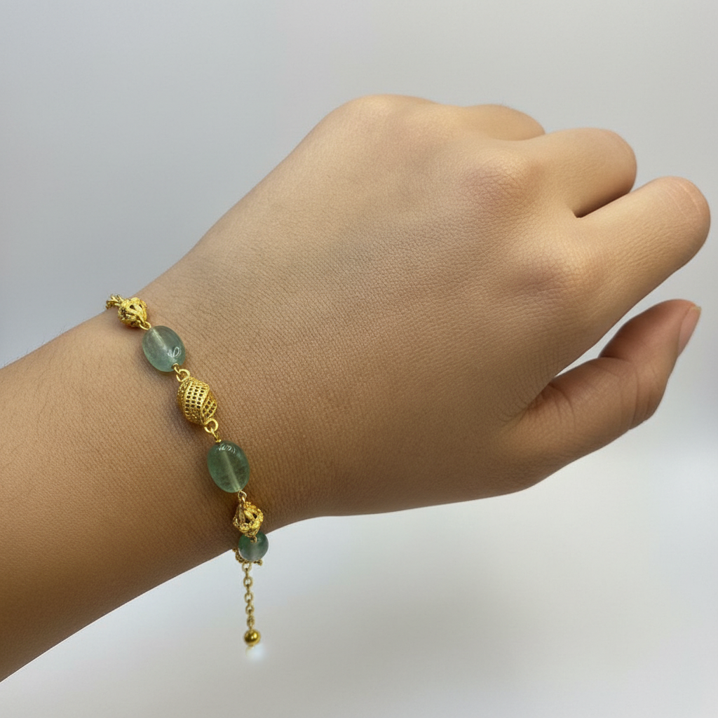 92.5 Silver Gold Plated Bracelet for Women 7 Inches | Classy Elegant Jewellery