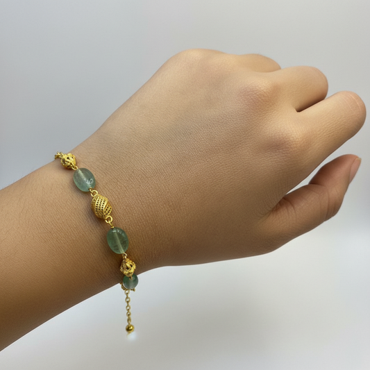 92.5 Silver Gold Plated Bracelet for Women 7 Inches | Classy Elegant Jewellery