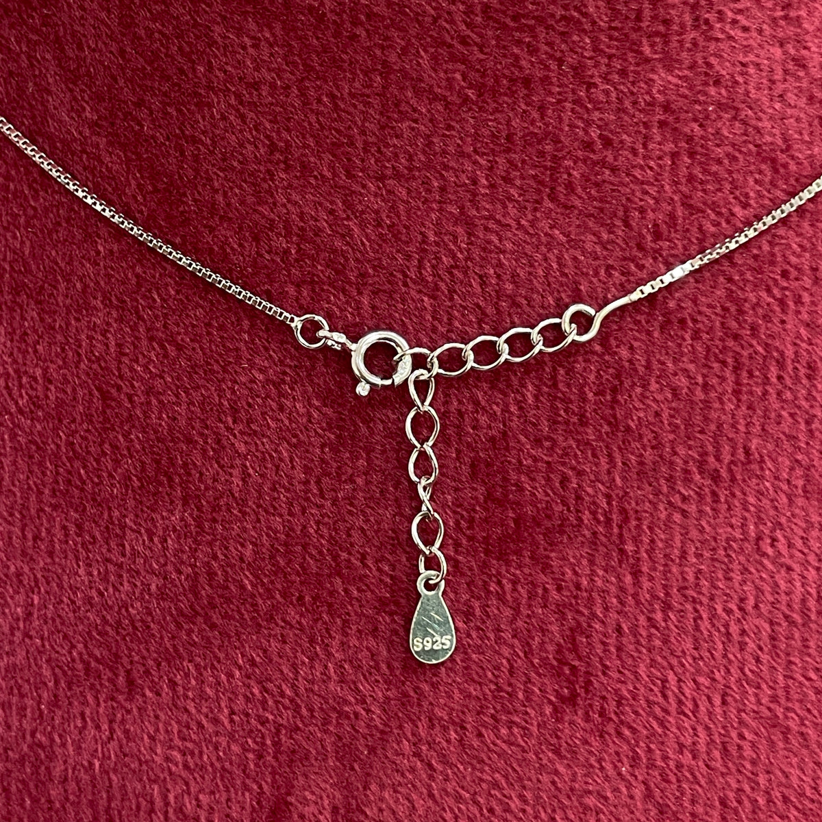 925 Silver Chain with Grey Pendant for Women