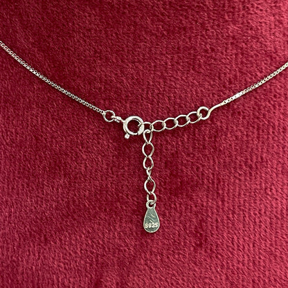 925 Silver Chain with Grey Pendant for Women