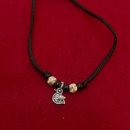 92.5 Sterling Silver Oxi Bird Thread Anklet - Single pc