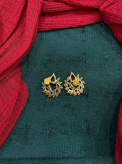 925 SIlver Gold Plated Starburst Stud