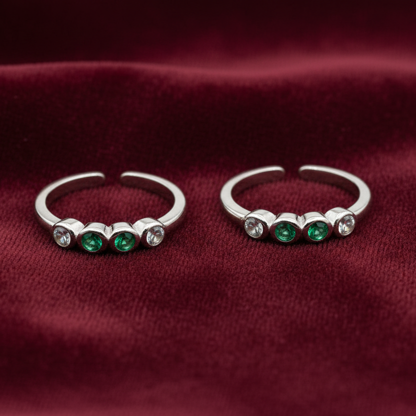 92.5 silver toe rings 