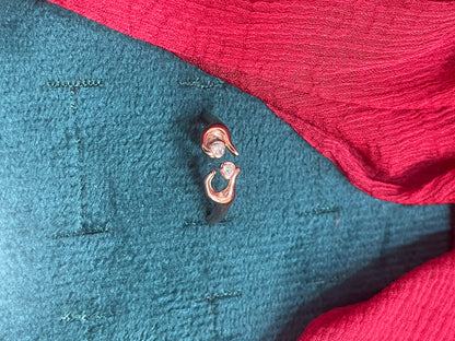 92.5 Silver Rose Gold Plated Heart Ring for Women Size 10 | Stylish Romantic Design | Elegant Gift Jewellery