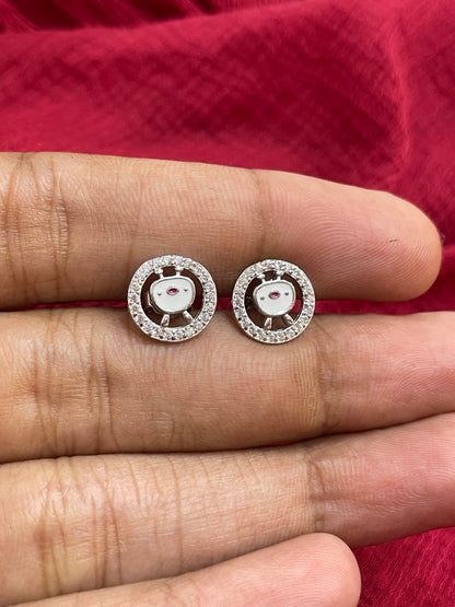 92.5 Silver Stylish Cute Earrings for Women | Trendy Elegant Design | Everyday Wear Jewellery