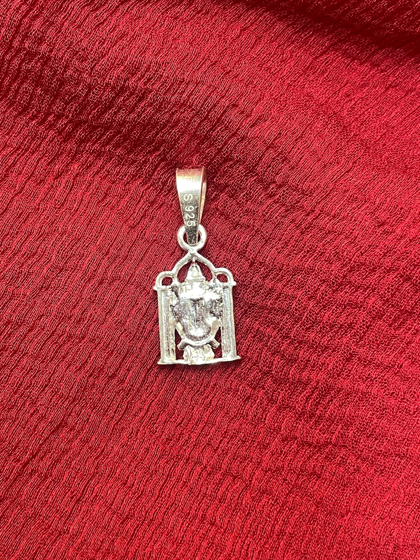 92.5 Silver Tirupati Balaji (Venkateswara Swamy) Design Pendant for Men &amp; Women – Temple Style