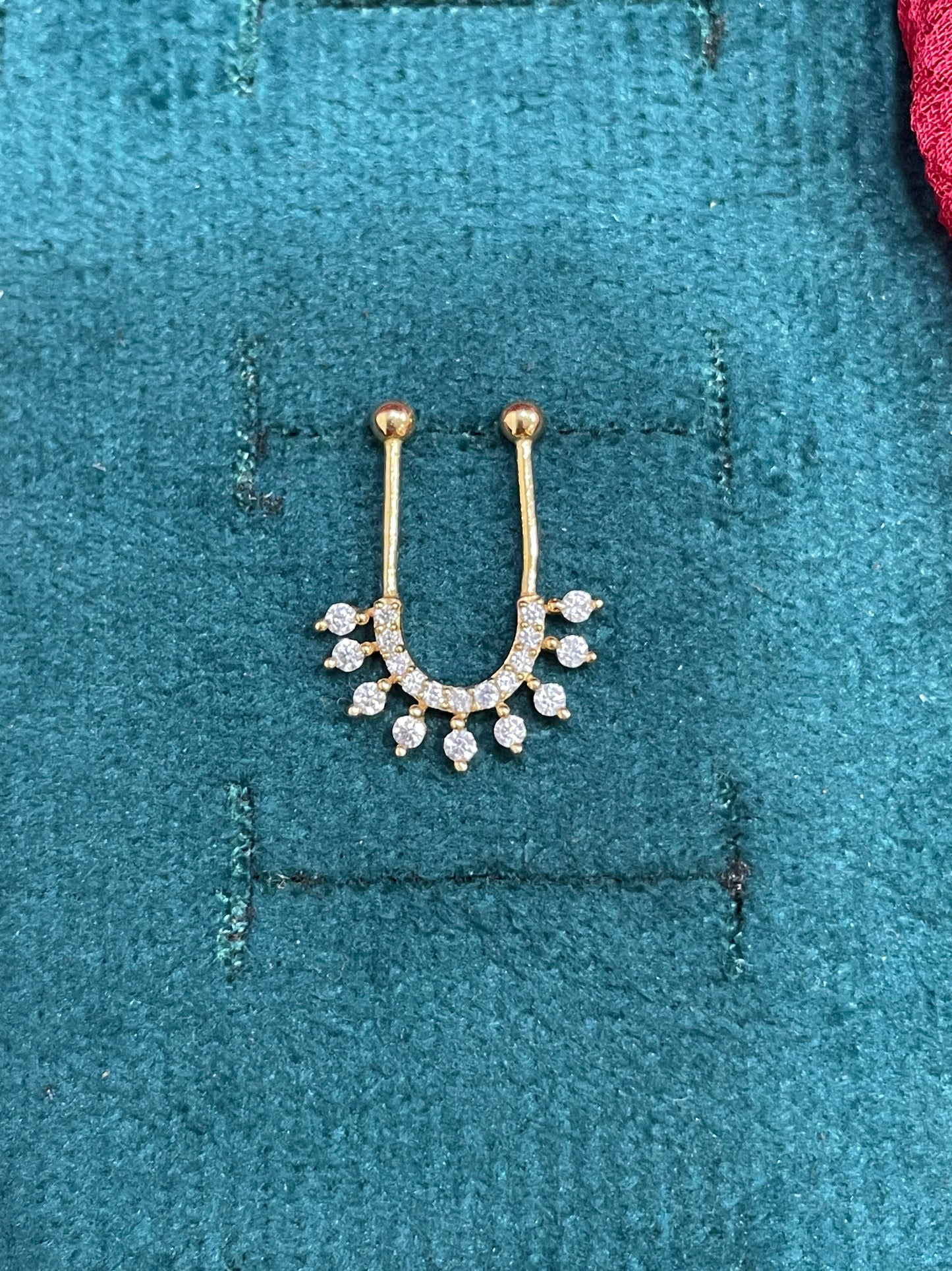 925 Silver Gold Plated Graceful Septum