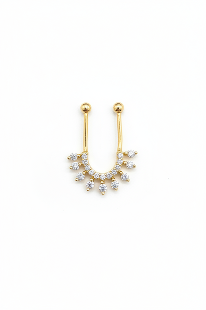 925 Silver Gold Plated Graceful Septum