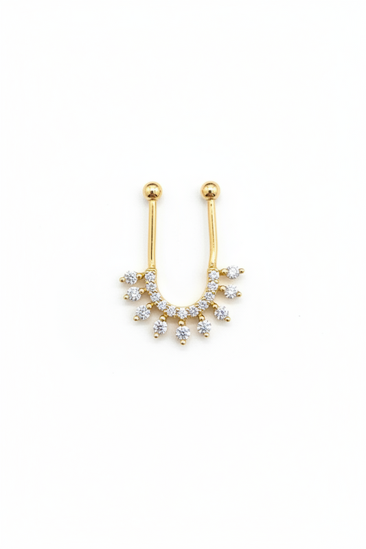 925 Silver Gold Plated Graceful Septum