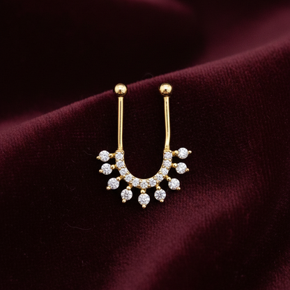 925 Silver Gold Plated Graceful Septum