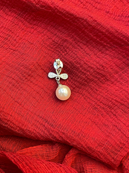 92.5 Silver Pearl Hanging Earrings for Women | Stylish Dangle Design | Elegant Jewellery
