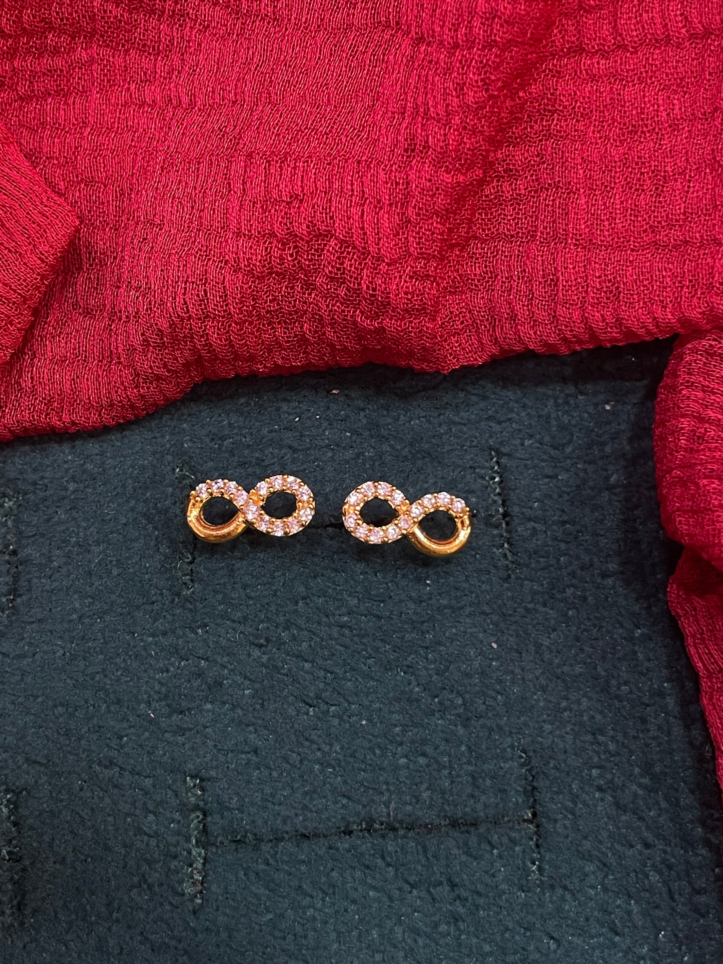 925 Silver Gold Plated Infinity Studs for Women | Minimalist Design