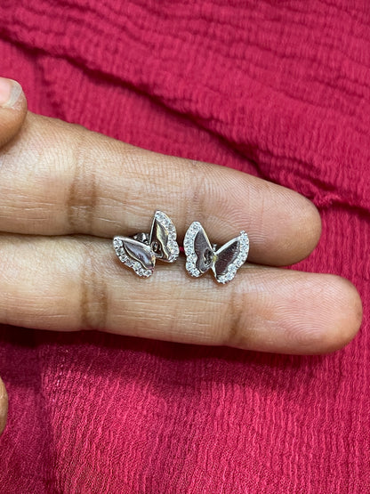 92.5 Silver Butterfly Studs | Stylish Elegant Design | Cute Jewellery