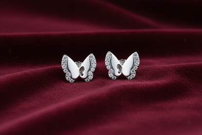 92.5 Silver Butterfly Studs | Stylish Elegant Design | Cute Jewellery