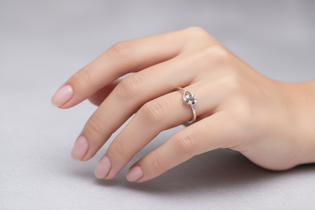 92.5 Silver Ring for Women Size 10 | Stylish Smooth Finish | Elegant Fashion Jewellery