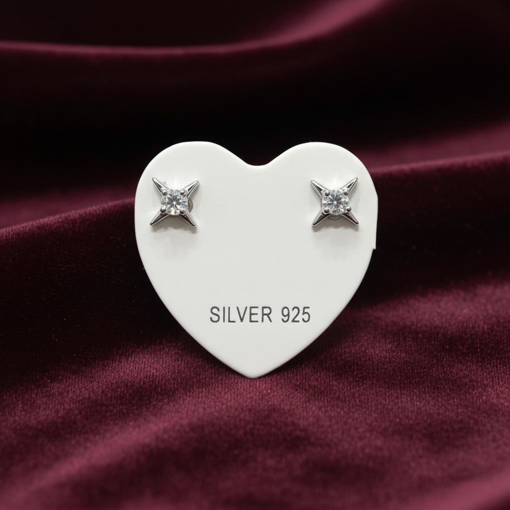 92.5 Silver Minimal Plain Studs | Simple Elegant Design | Jewellery