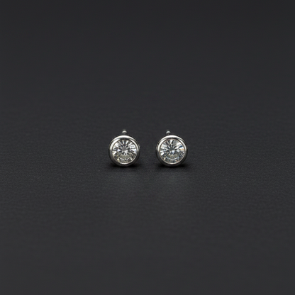 Silver Simple Stud Earrings
