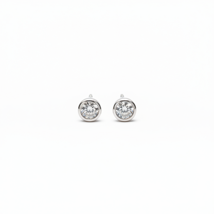 Silver Simple Stud Earrings
