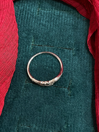 925 Silver Heart Ring- Size 12