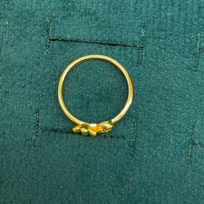 92.5 Silver with Gold Plating Flower Ring for Women