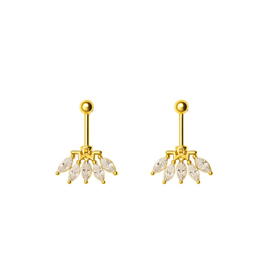 92.5 Silver Five Leaf Bugadi Pair| Without Center Stone | Elegant Design | Jewellery - Pair