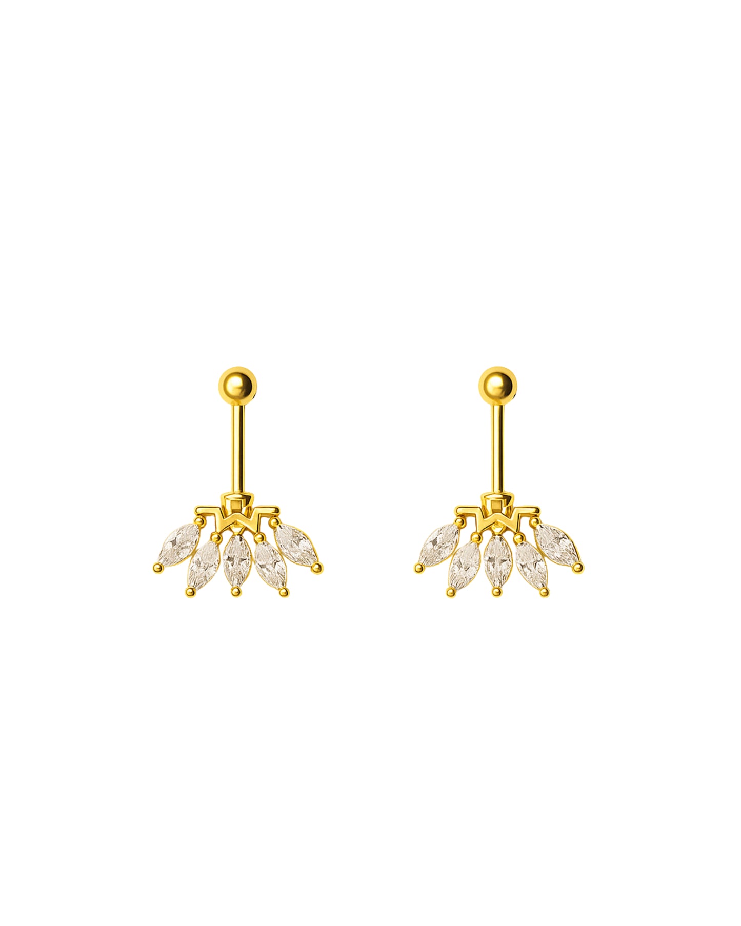 92.5 Silver Five Leaf Bugadi Pair| Without Center Stone | Elegant Design | Jewellery - Pair